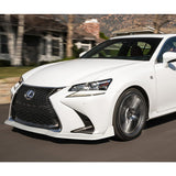 For 2016-2019 Lexus GS-Series Painted White V2-Style 3Pcs  Front Bumper Spoiler Lip