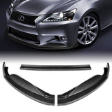 For 2013-2015 Lexus GS350 GS450h Base Carbon 3-pcs  Look Front Bumper Spoiler Lip