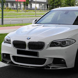 For 2011-2016 BMW F10 528i 530i M-Sport Carbon Fiber  4-PCS  Front Bumper Spoiler Lip