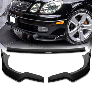 For 1998-2005 Lexus GS300 GS400 GS430 Painted Black 3-PCS Front Bumper Spoiler Lip