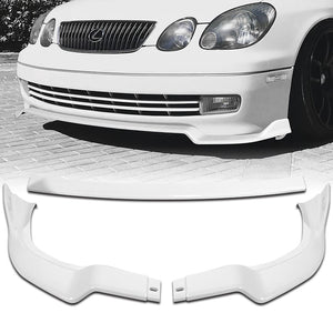 For 1998-2005 Lexus GS300 GS400 GS430 Painted White 3-PCS Front Bumper Spoiler Lip