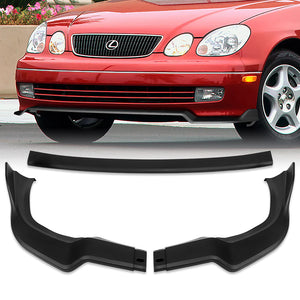 For 1998-2005 Lexus GS300 GS400 GS430 Matt Black 3-PCS Front Bumper Body Spoiler Lip