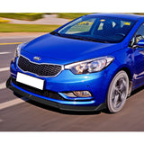 2014-2016 Kia Forte EX LX SX Carbon Look 3-Piece Front Bumper Body Spoiler Splitter Lip Kit