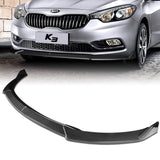 2014-2016 Kia Forte EX LX SX Carbon Look 3-Piece Front Bumper Body Spoiler Splitter Lip Kit