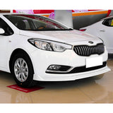 2014-2016 Kia Forte EX LX SX Painted White 3-Piece Front Bumper Body Spoiler Splitter Lip Kit with Moulding Trim Molding Strip