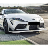 2019-2023 Toyota Supra A90 Painted White 3-Piece Front Bumper Body Spoiler Splitter Lip Kit