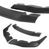 2019-2023 Toyota Supra A90 Unpainted Black 3-Piece Front Bumper Body Spoiler Splitter Lip Kit with Keychain Set