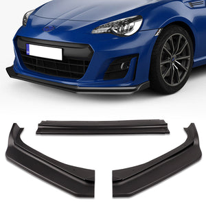 For 2017-2020 Subaru BRZ JDM CS-Style Matte Black Front Bumper Body Spoiler Lip 3 pcs with Phone Neck Strap