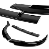 2020 - 2024 Tesla Model Y Painted Black 3-Piece Front Bumper Body Spoiler Splitter Lip Kit