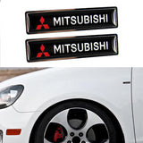 Luxury NEW Auto Car Body Fender Metal Badge For MITSUBISHI Sticker Decal 2PCS