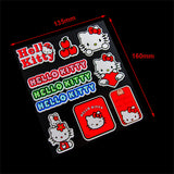 Hello Kitty Cute Reflective Car Truck Laptop Decal Sticker Window Vinyl 10pcs Set