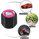 Hello Kitty Car Wheel Tire Valves Dust Stem Air Caps Keychain Emblem KEY FOB Set - US SELLER