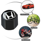 HONDA LOGO Set Emblems with Black Tire Wheel Valves Air Caps Keychain - US SELLER