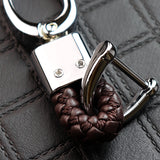 Toyota Small Brown BV Style Calf Leather Keychain