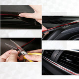 Red Interior Edge Gap Line Moulding Trim Molding Strip Auto Car Décor - 16.4 ft