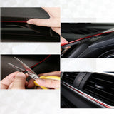 Red 16.4 ft Interior Edge Gap Line Moulding Trim Molding Strip & Rim Protector Set Auto Car Décor