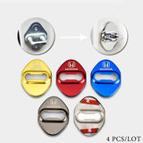 Honda Civic Accord CR-V Silver Stainless Steel Door Lock Door Striker Cover Set of 4