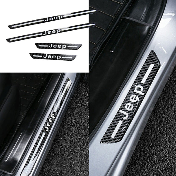 4pcs Car Door Sill Scuff Plate Guard Cover Stickers for Dodge Charger