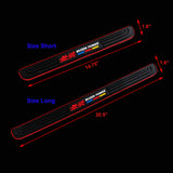 JDM MUGEN Red Border Rubber Car Door Scuff Sill Cover Panel Step Protector 4pcs