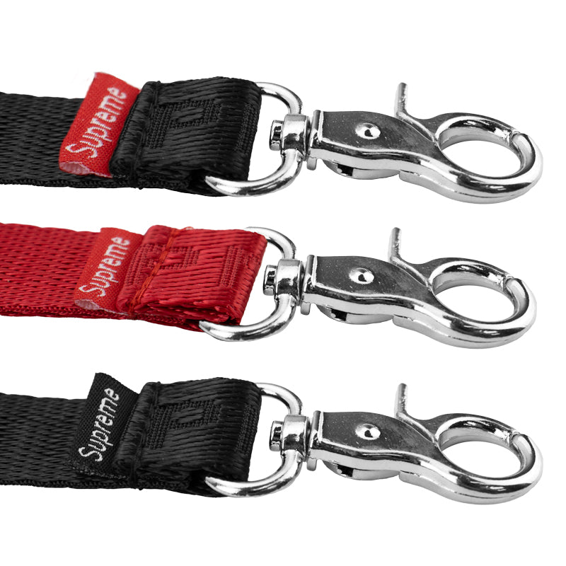 New Supreme Black Nylon Lanyard buy