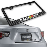 Mitsubishi Ralliart 100% Real Carbon Fiber License Plate Frame with Caps & Screws