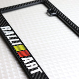 Mitsubishi Ralliart 100% Real Carbon Fiber License Plate Frame with Caps & Screws