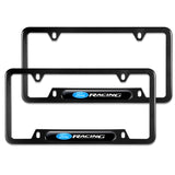 FORD Racing Brand New Stainless Steel 2pcs Black License Plate Frame with Caps Bolt SET