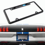 FORD Racing Brand New Stainless Steel 2pcs Black License Plate Frame with Caps Bolt SET