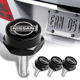 New Nissan Nismo 100% Real Carbon Fiber License Plate Frame 2 pcs with Caps Bolts & Screws SET