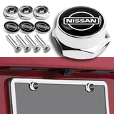 New Nissan Nismo 2 pcs Stainless Steel License Plate Frame with Caps Bolt Screw Set