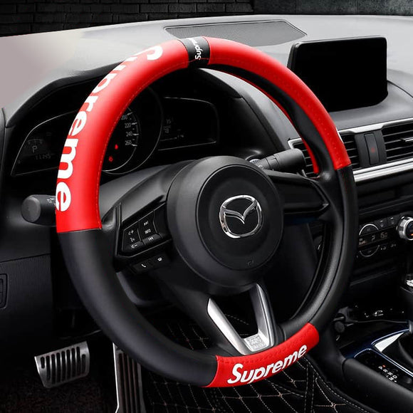 Toyota BLACK Set Genuine Leather 15 Diameter Car Auto Steering Wheel –  MAKOTO_JDM