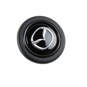 MAZDA New Black / Silver Horn Button fits MOMO RAID NRG Steering Wheel Mazdaspeed Racing