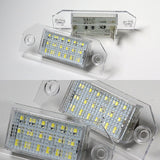 Ford Set For 2003-2008 Focus C-Max Xenon White 18-SMD LED 6000K License Plate Lights with Screw Bolt Caps