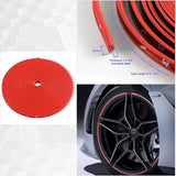 Red 32.8 ft Interior Edge Gap Line Moulding Trim Molding Strip & Rim Protector Set Auto Car Décor