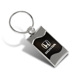 Honda Logo RED Rectangular Authentic Chrome Key Fob Key ring Keychain Lanyard