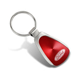 For FORD Logo Authentic Metal Chrome Red Tear Drop Key Chain Ring Fob