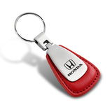 Honda Tear Drop Authentic Red Leather Key Fob Keyring Keychain Tag Lanyard