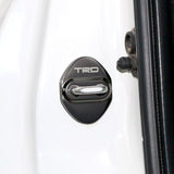 TRD Black Stainless Steel Door Lock Door Striker Cover Set